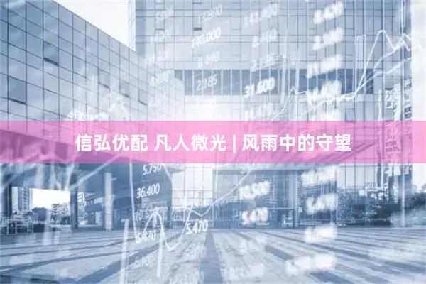 信弘优配 凡人微光 | 风雨中的守望