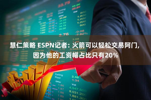 慧仁策略 ESPN记者: 火箭可以轻松交易阿门, 因为他的工资帽占比只有20%