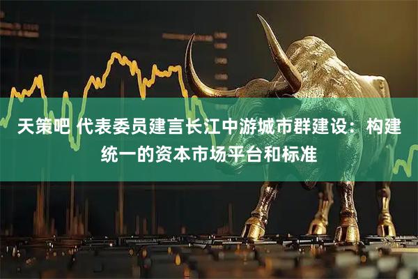 天策吧 代表委员建言长江中游城市群建设：构建统一的资本市场平台和标准