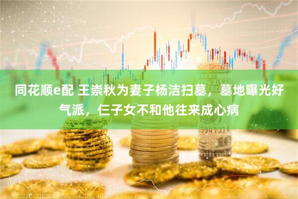同花顺e配 王崇秋为妻子杨洁扫墓，墓地曝光好气派，仨子女不和他往来成心病