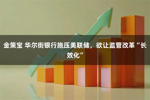 金策宝 华尔街银行施压美联储，欲让监管改革“长效化”